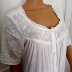 NEW LONG Eileen West Nightgown Adjustable Neckline